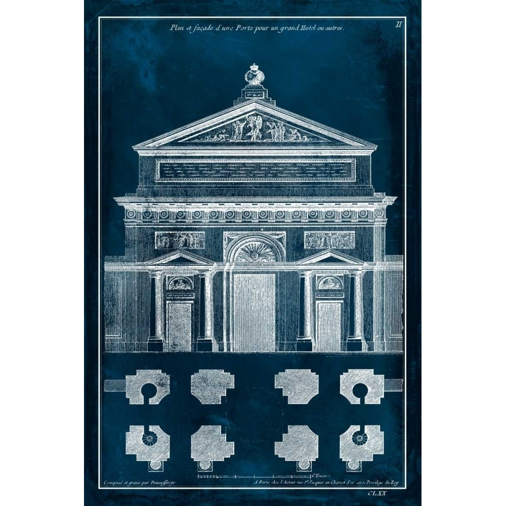 Palace Facade Blueprint I Poster Print - Studio Vision-VARPDX92477Z Image 1