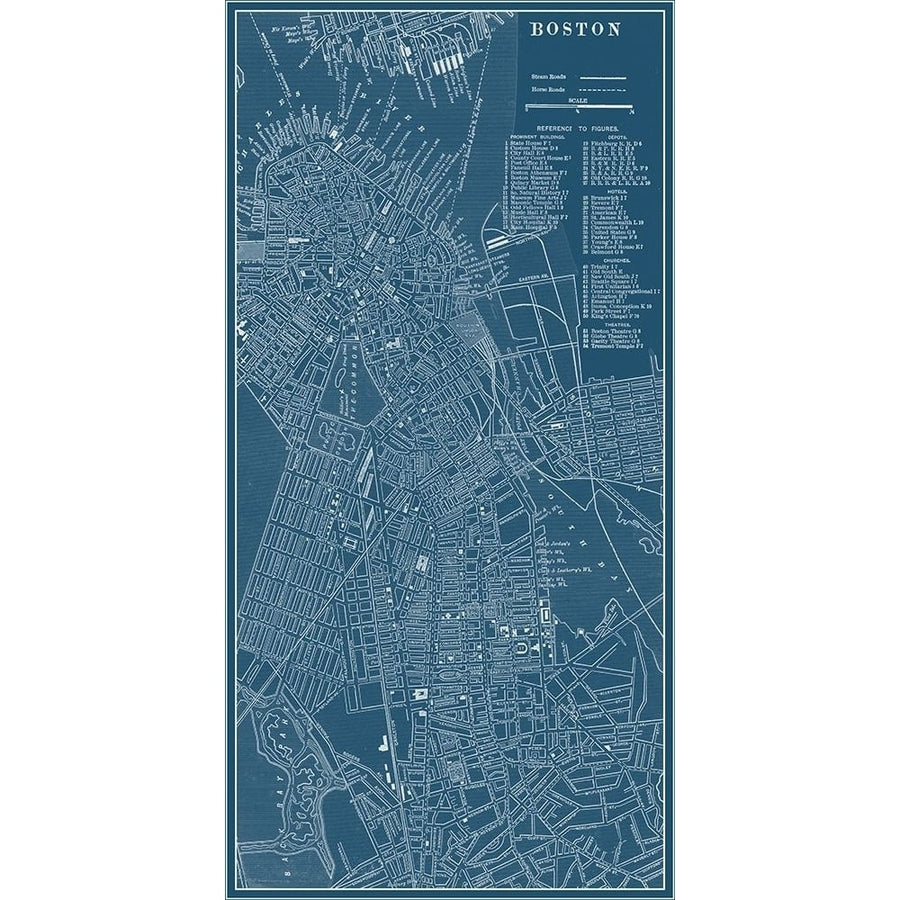 Graphic Map of Boston Poster Print - Studio Vision-VARPDX92554Z Image 1