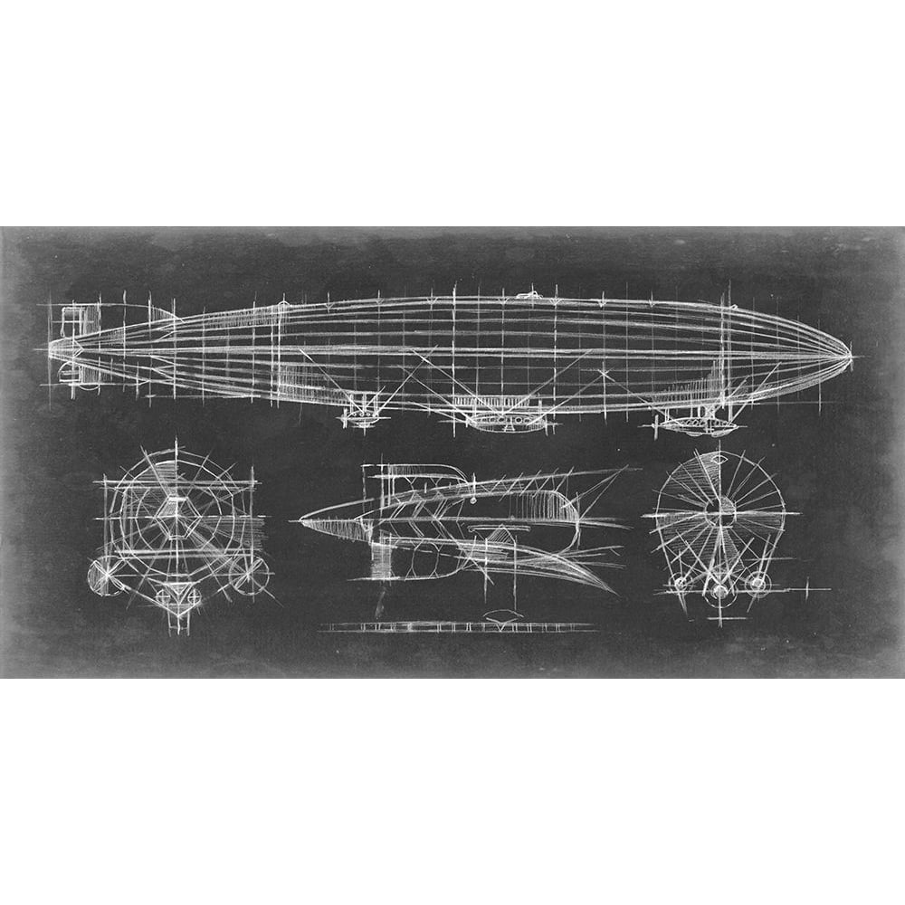 Airship Blueprint Poster Print - Ethan Harper-VARPDX92732Z Image 1