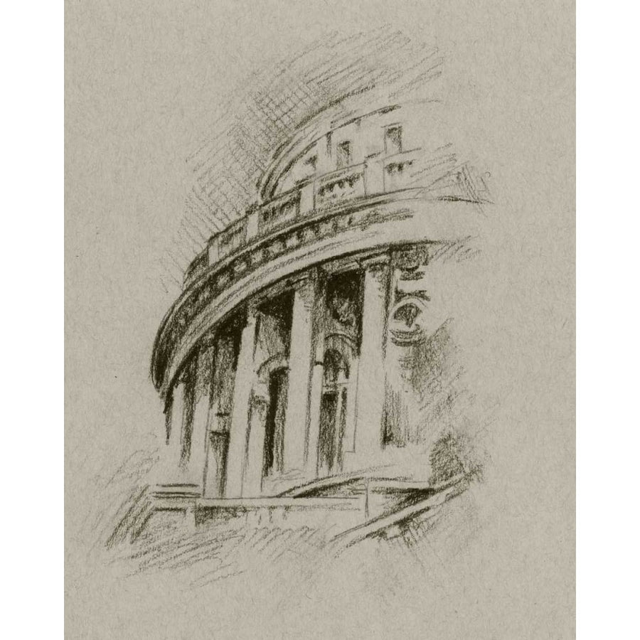 Charcoal Architectural Study I Poster Print - Ethan Harper-VARPDX93009Z Image 1