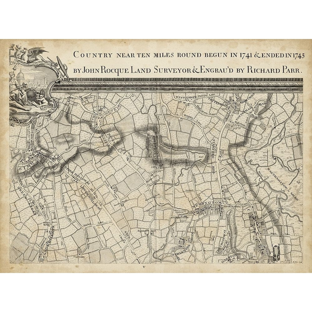 Map of London Grid III Poster Print - Unknown-VARPDX93429Z Image 1