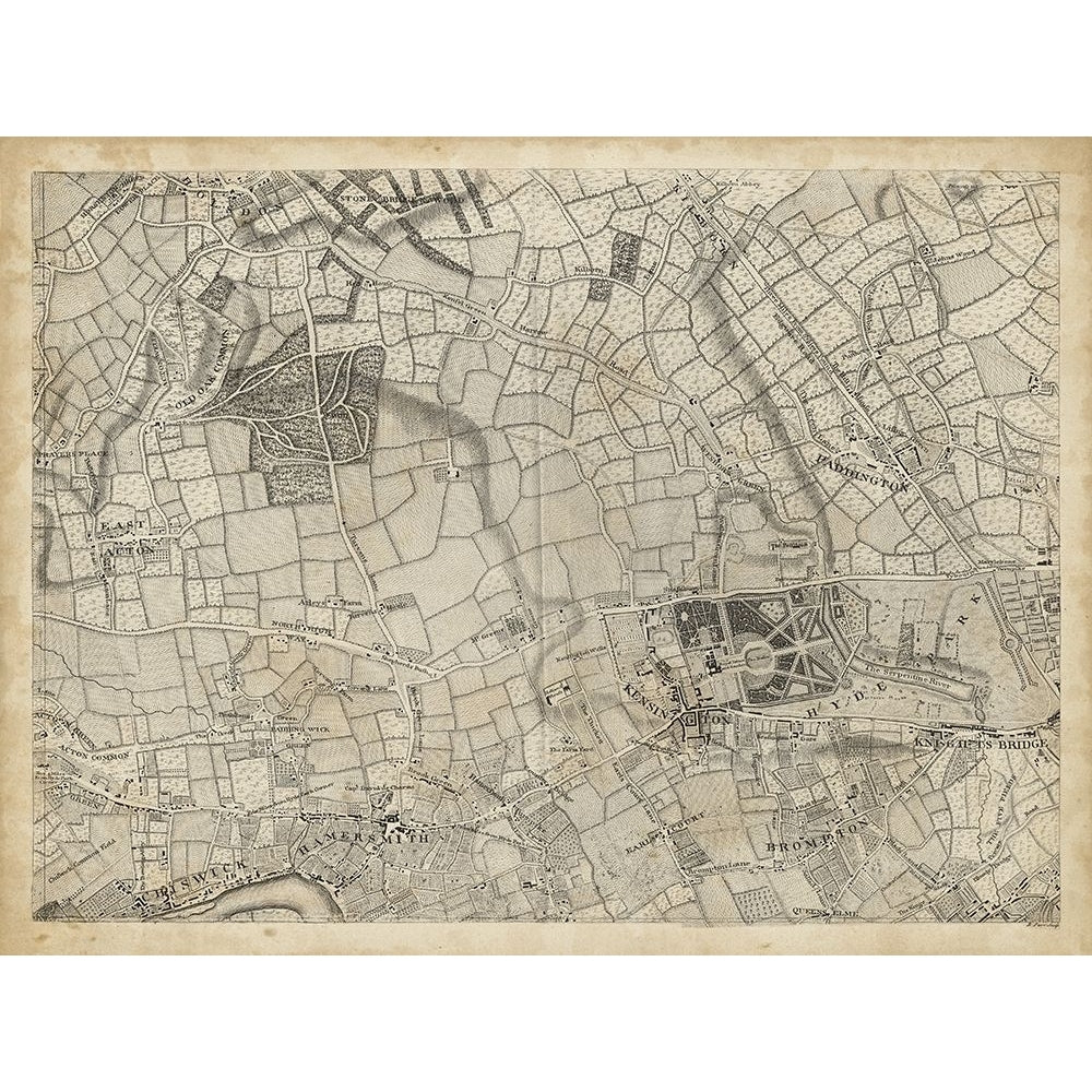 Map of London Grid VI Poster Print - Unknown-VARPDX93432Z Image 1