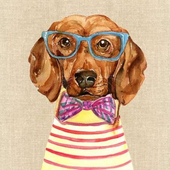 Dachshund With Fashion Glasses Poster Print by Jin Jing-VARPDX937JIN1073 Image 1