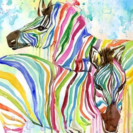 Multicolor Zebras Poster Print by Jin Jing-VARPDX937JIN1116 Image 1