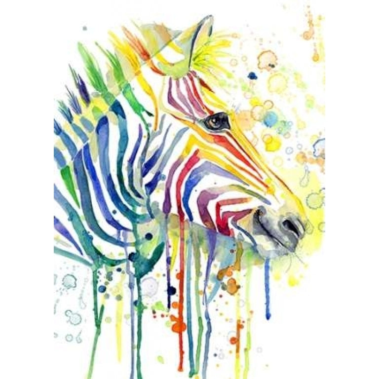 Colorful Zebra Poster Print by Jin Jing-VARPDX937JIN1115 Image 1