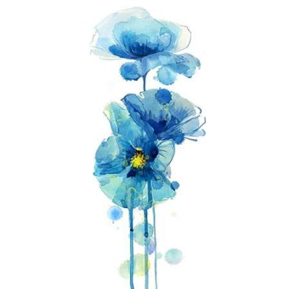 Indigo Poppy 3 Poster Print by Jin Jing-VARPDX937JIN1124 Image 2