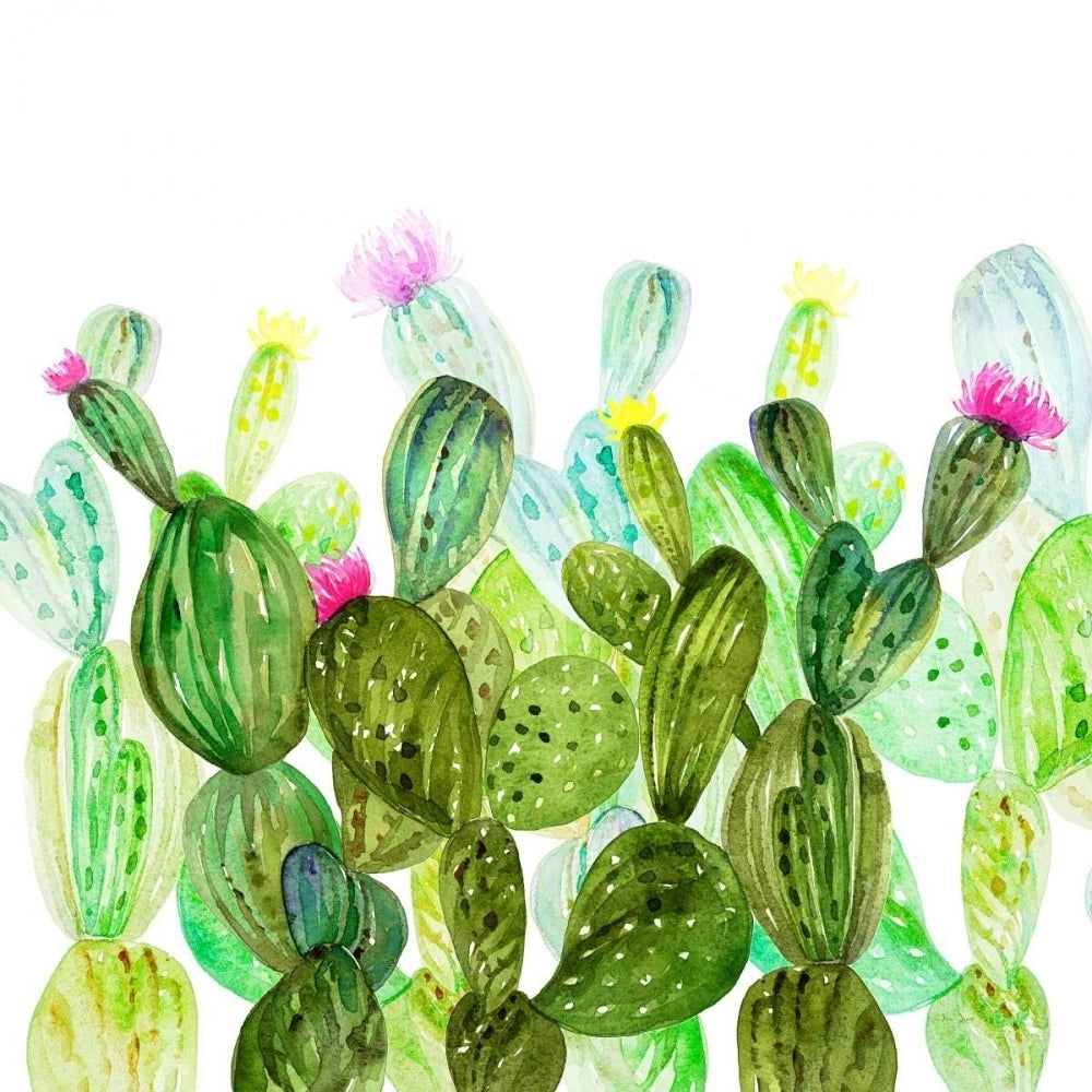 Delight cactus garden 1 Poster Print by Jin Jing-VARPDX937JIN1139 Image 2