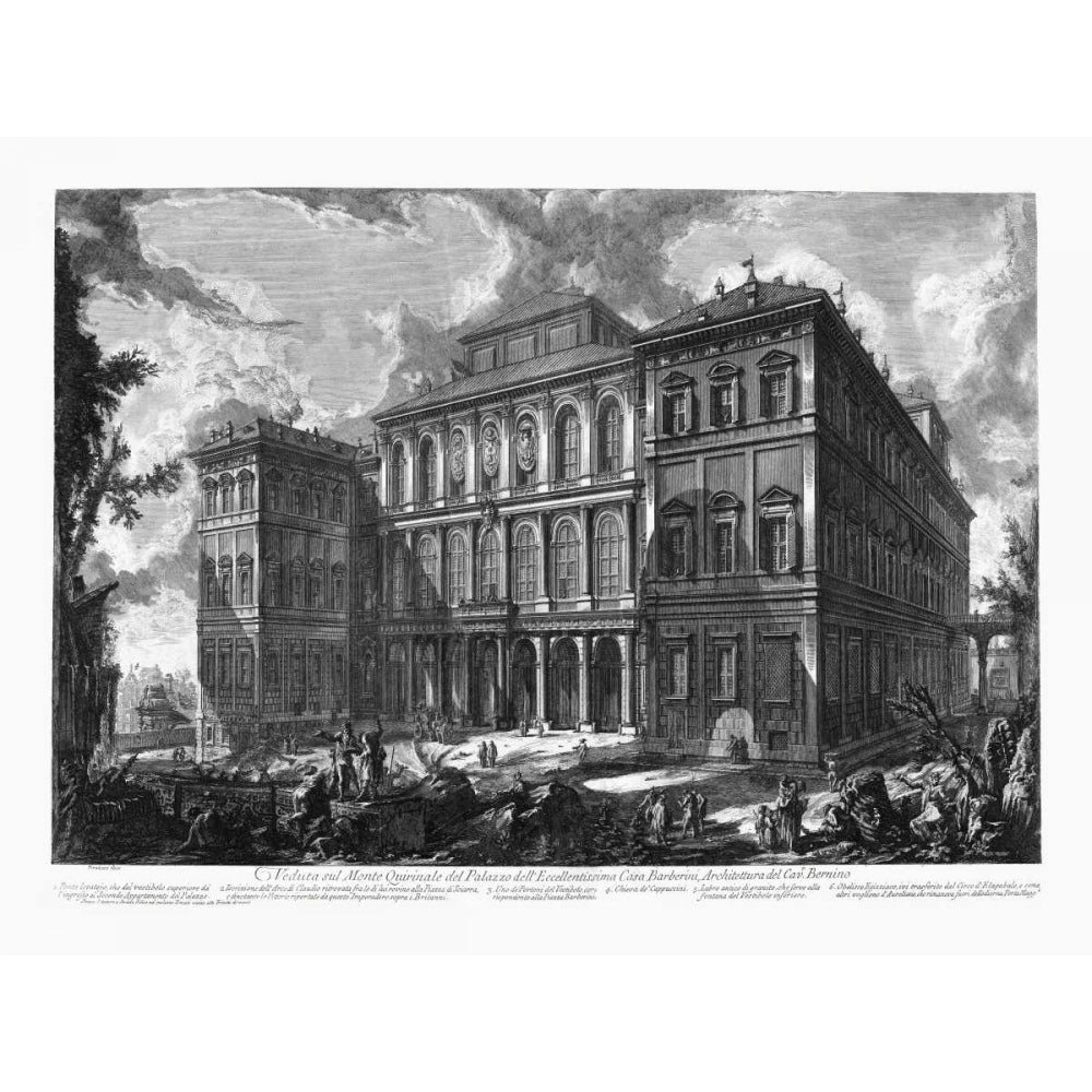 Veduta sul Monte Quirinale Poster Print - Piranesi-VARPDX93915Z Image 1