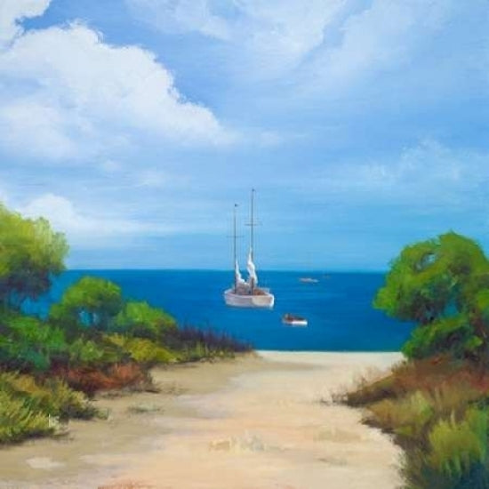 Sailboat on Coast II Poster Print by Vivien Rhyan-VARPDX9393B Image 2