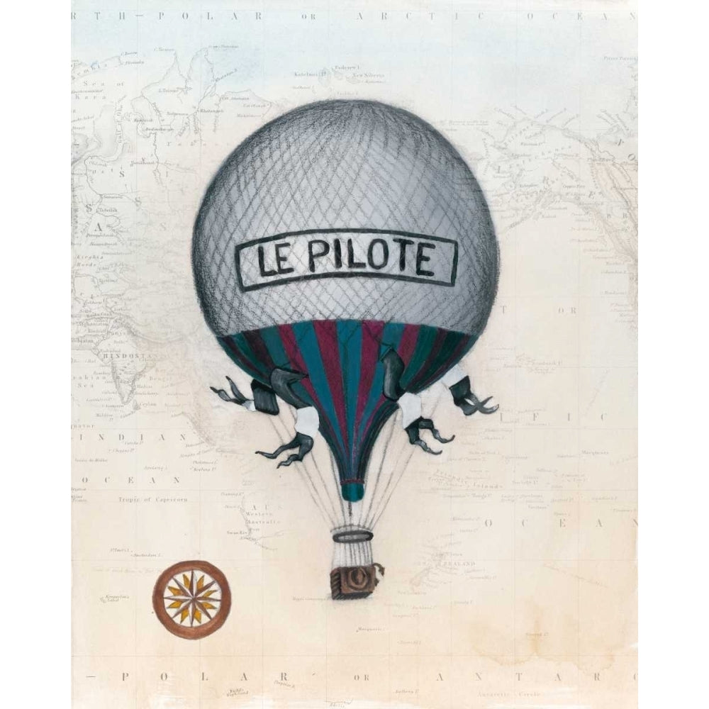 Vintage Hot Air Balloons II Poster Print - Naomi McCavitt-VARPDX93967Z Image 1