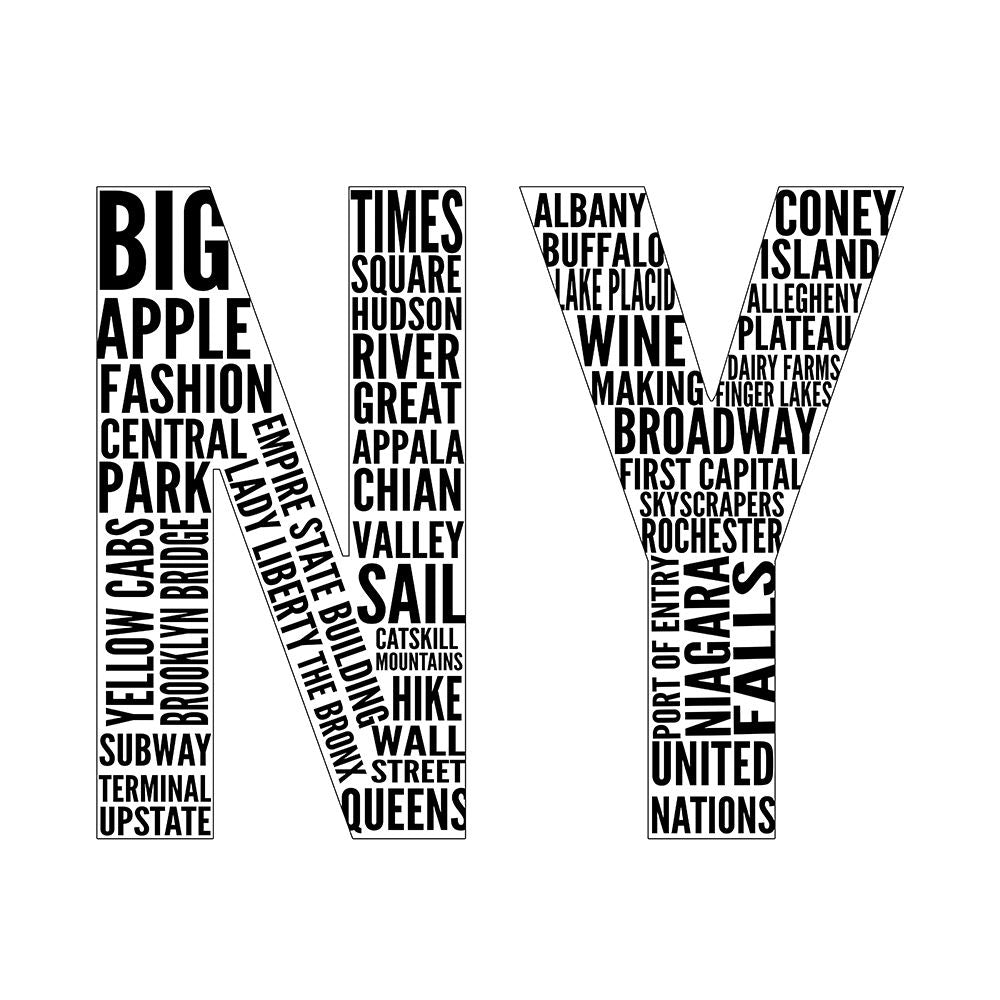 NY Type Poster Print by SD Graphics Studio SD Graphics Studio-VARPDX9421LN Image 1