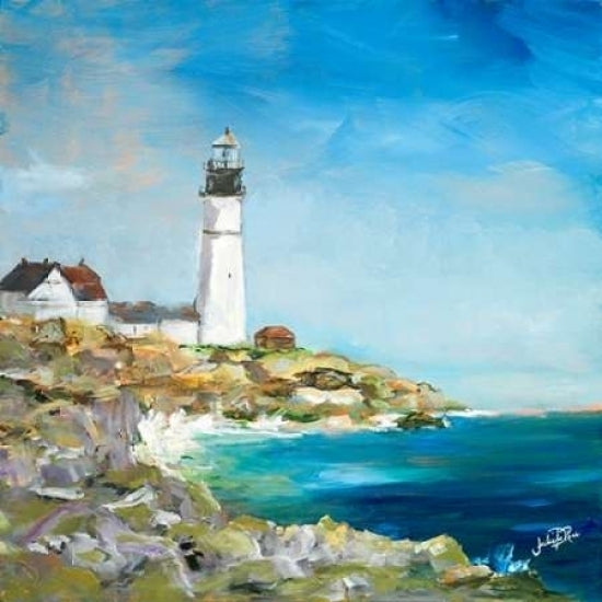 Lighthouse on the Rocky Shore I Poster Print by Julie DeRice-VARPDX9706 Image 1