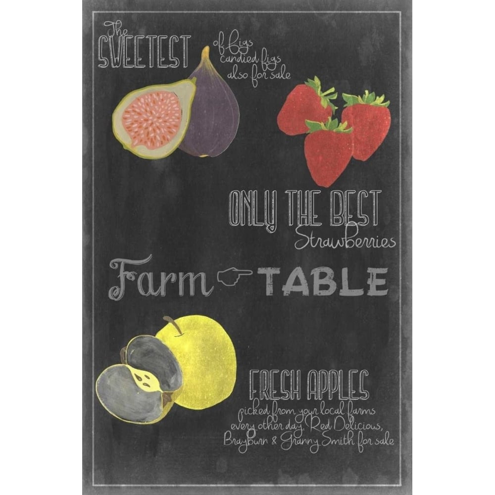 Blackboard Fruit III Poster Print - Studio Vision-VARPDX97077D Image 1