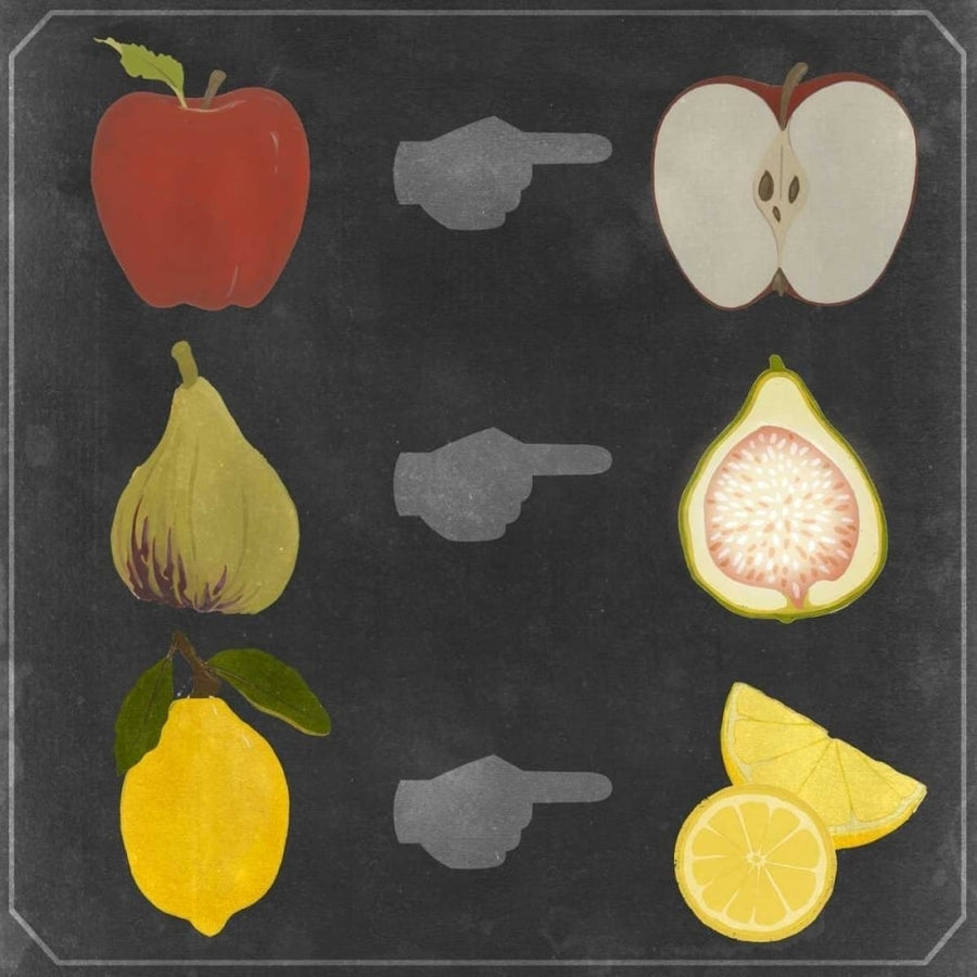 Blackboard Fruit II Poster Print - Studio Vision-VARPDX97076D Image 1