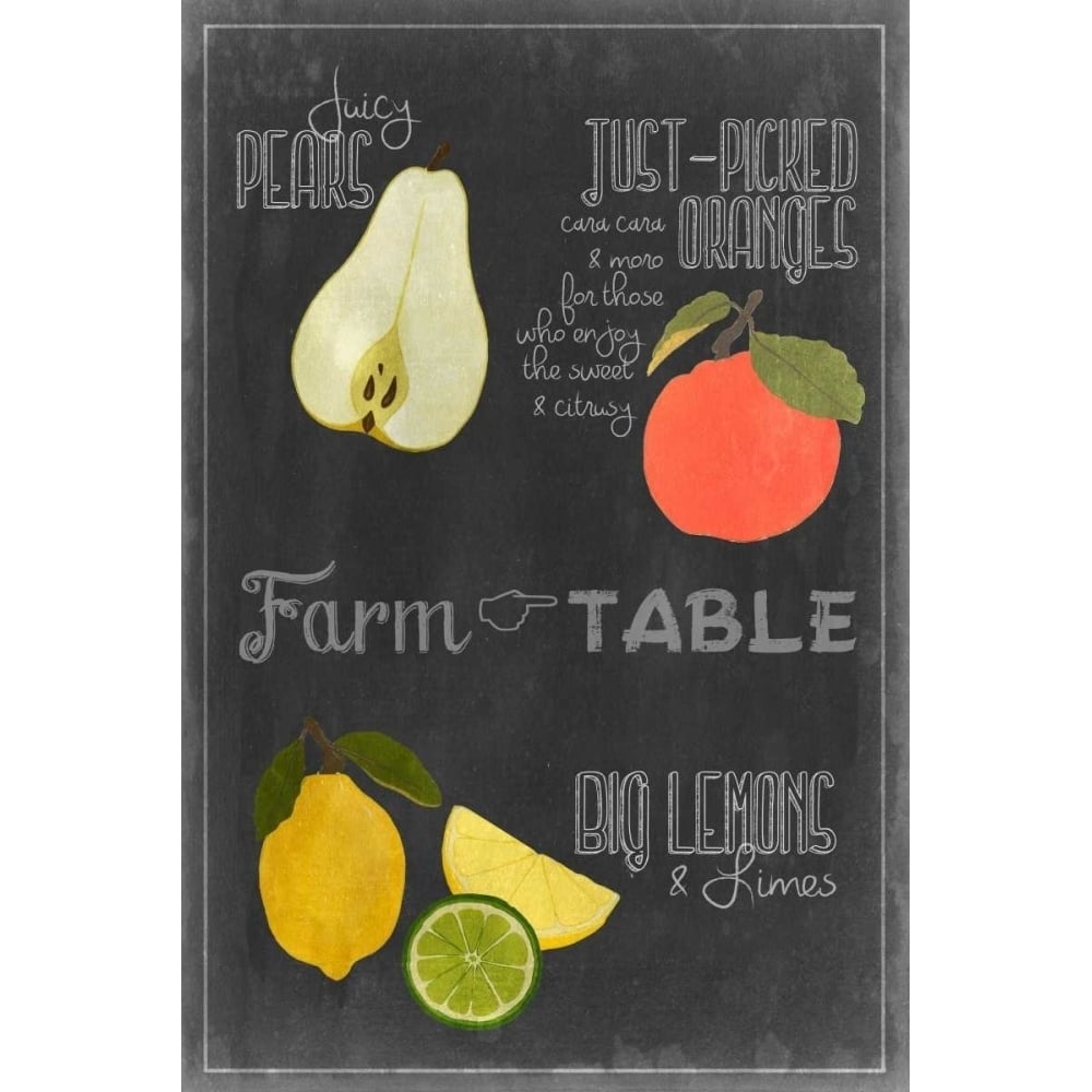 Blackboard Fruit IV Poster Print - Studio Vision-VARPDX97078D Image 1