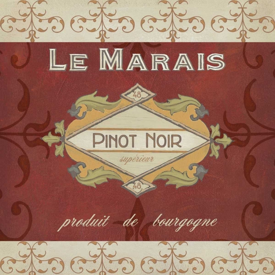 Burgundy Wine Labels I Poster Print - June Erica Vess-VARPDX97093D Image 1