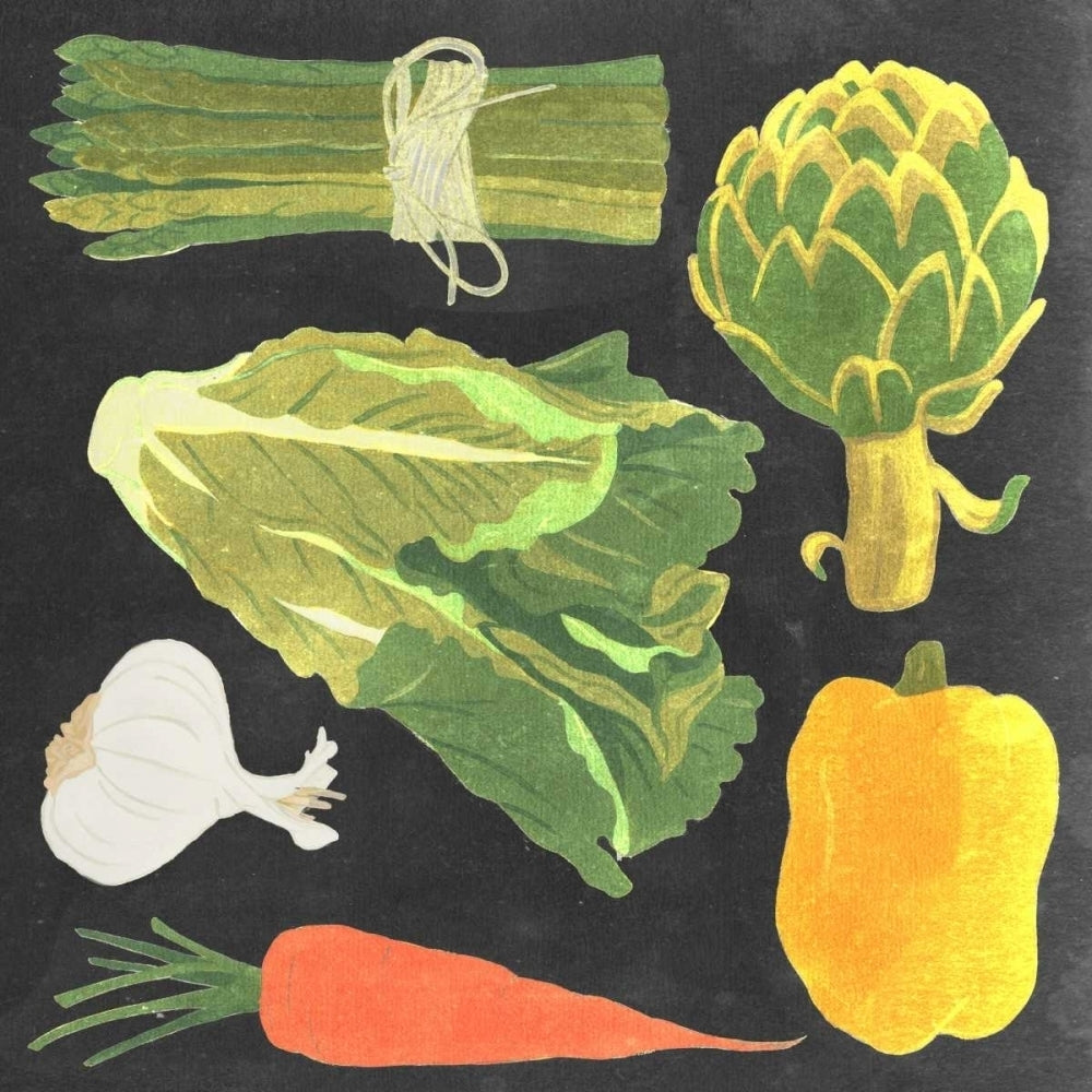 Blackboard Veggies IV Poster Print - Studio Vision-VARPDX97082D Image 1