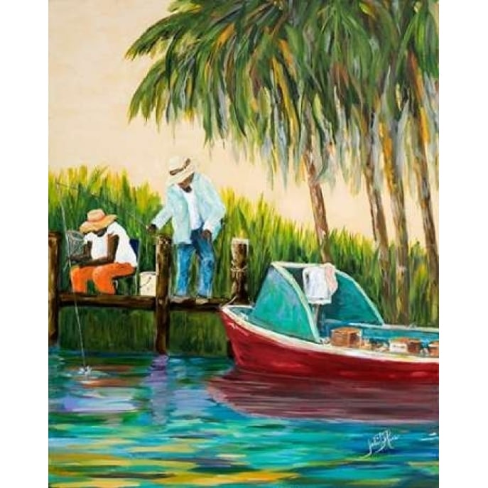 Dock Fishing Poster Print by Julie DeRice-VARPDX9720 Image 2