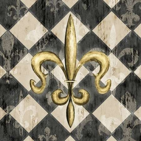 Black Diamond Fleur de Lys I Poster Print by Hugo Edwins-VARPDX9732 Image 2