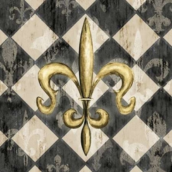 Black Diamond Fleur de Lys I Poster Print by Hugo Edwins-VARPDX9732 Image 1