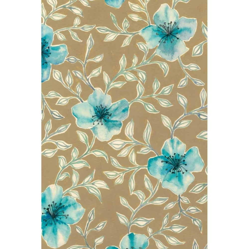 Gilded Blue Flowers I Poster Print - Grace Popp-VARPDX98393GG Image 1