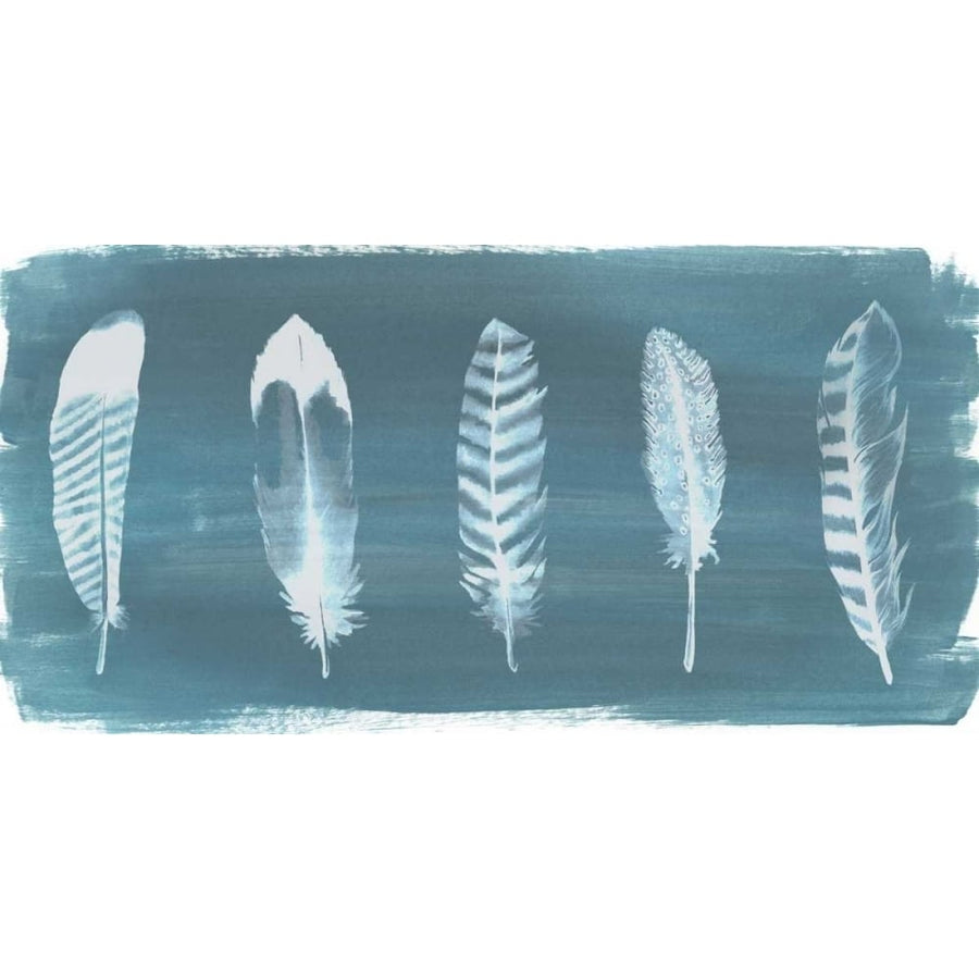 Feathers on Dusty Teal II Poster Print - Grace Popp-VARPDX98614GG Image 1