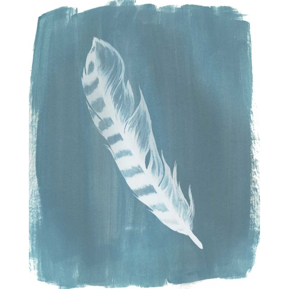 Feathers on Dusty Teal IV Poster Print - Grace Popp-VARPDX98616GG Image 1