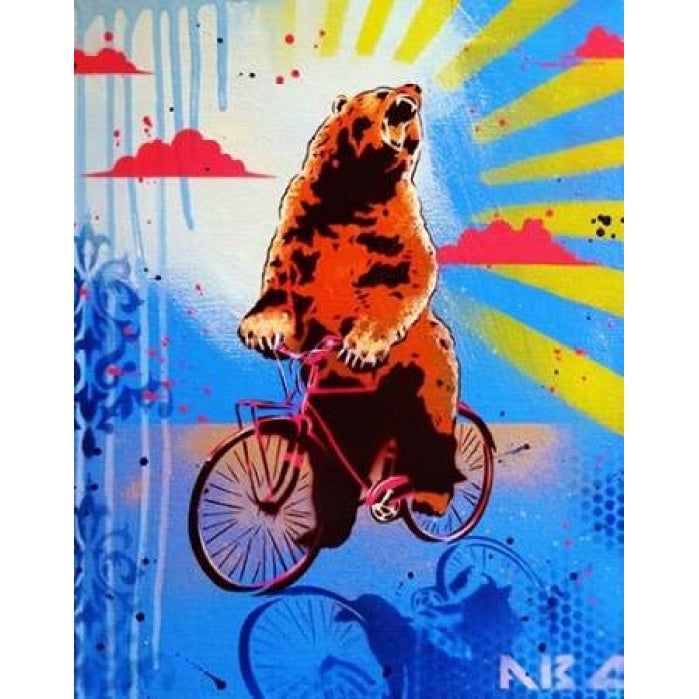 Bear Back Rider Poster Print by AbcArtAttack-VARPDXA406D Image 1