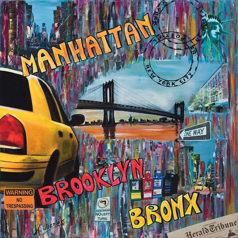 Manhattan Brooklyn Poster Print by Sophie Wozniak-VARPDXA537 Image 1