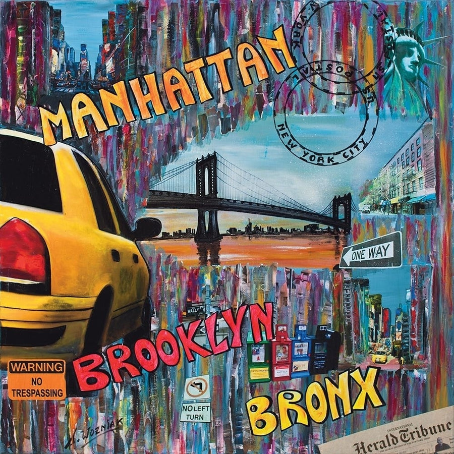 Manhattan Brooklyn Poster Print by Sophie Wozniak-VARPDXA537 Image 1