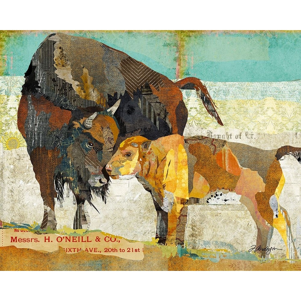 Bison and Baby Poster Print - Traci Anderson-VARPDXA770D Image 1