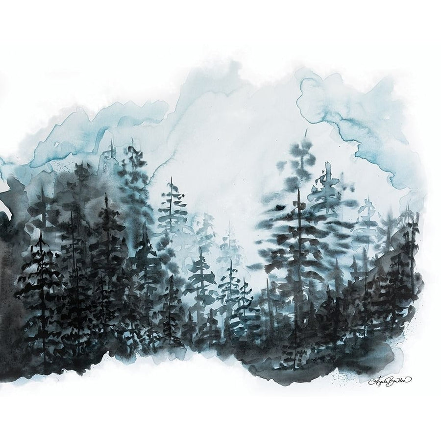 Blue Pine Forest I Poster Print - Angela Bawden-VARPDXAB163 Image 1