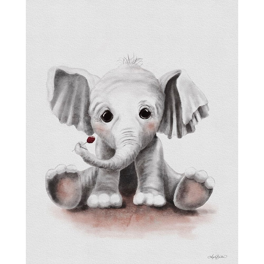 Lolli the Baby Elephant Poster Print - Angela Bawden-VARPDXAB191 Image 1