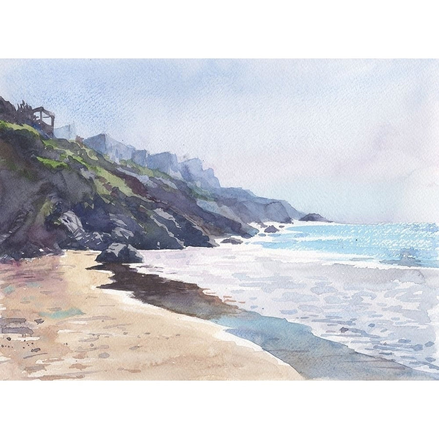 Coast. Seascape Painting Poster Print - Samira Yanushkova-VARPDXACANT216 Image 1