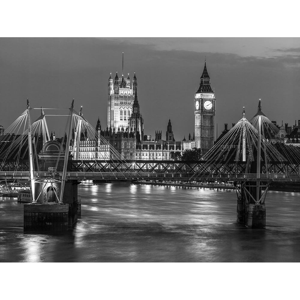 London-River Thames-Waterloo brigde and houses of parliment at night Poster Print by Assaf Frank-VARPDXAF20090906007C02 Image 1