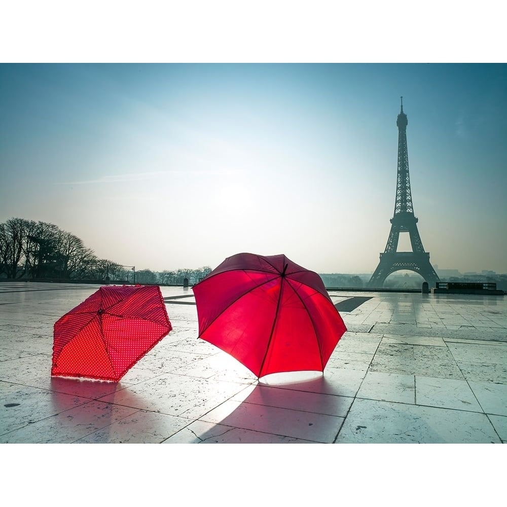 Umbrellas and Eiffel tower by Assaf Frank-VARPDXAF20120314300G Image 1