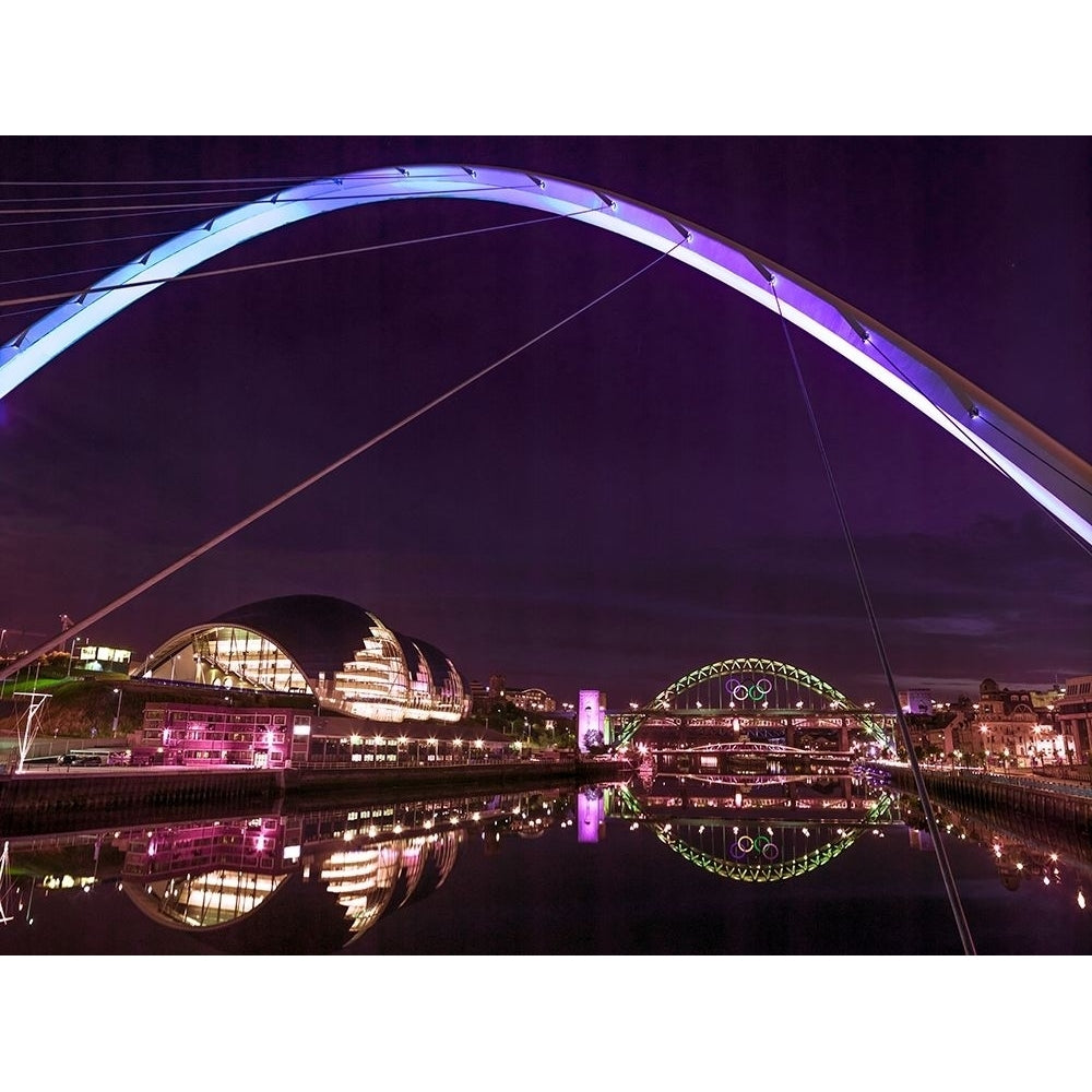 The Millenium Bridge Newcastle Upon Tyne FTBR-1881 Poster Print by Assaf Frank-VARPDXAF20120826021C01 Image 1