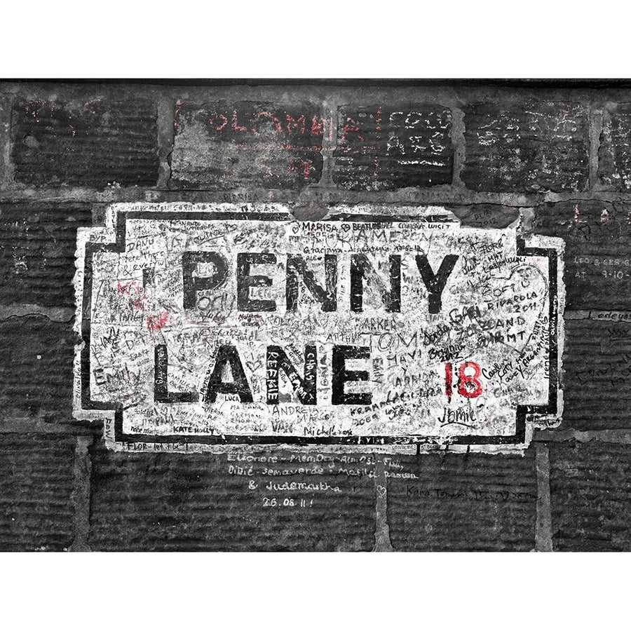 Penny Lane street sign Liverpool Poster Print by Assaf Frank-VARPDXAF20120930007C01 Image 1