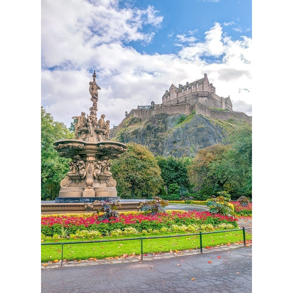 The Ross Fountain and Edinburgh Castle-Scotland by Assaf Frank-VARPDXAF20121004217X Image 1