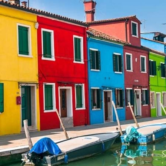 Gondolas moored along the canal Venice Italy Poster Print by Assaf Frank-VARPDXAF20130410771C05 Image 2