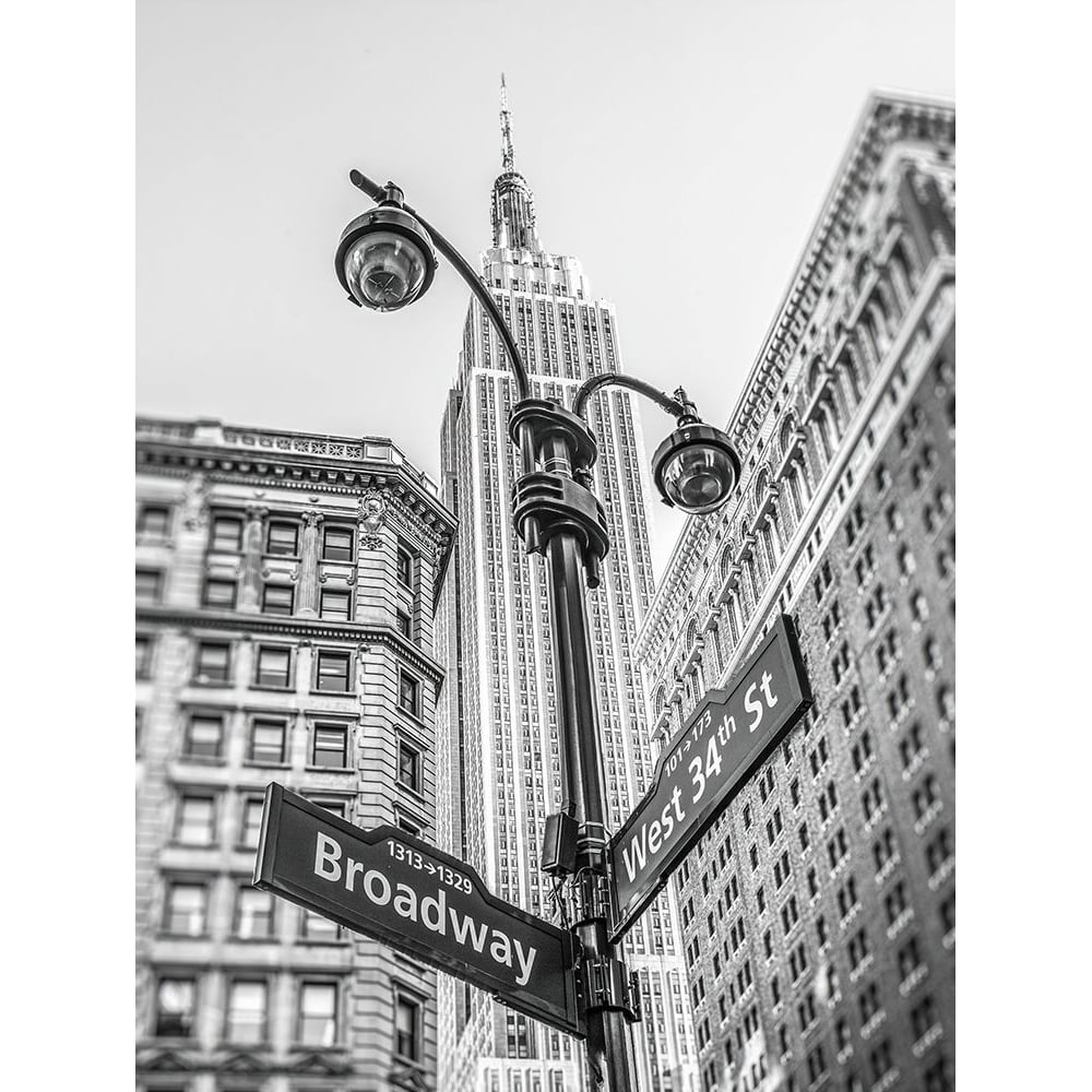 Street lamp and street signs with Empire State building in background - York by Assaf Frank-VARPDXAF20131118975PC01 Image 1