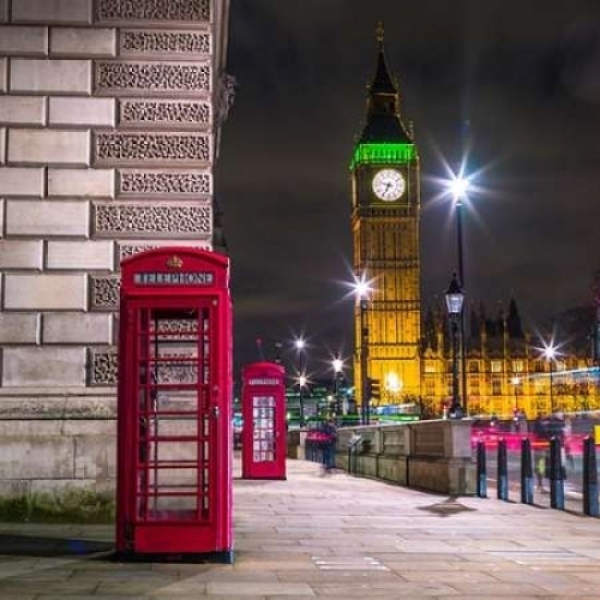 Telephone box with Big Ben London Uk Poster Print by Assaf Frank-VARPDXAF20140218077 Image 1