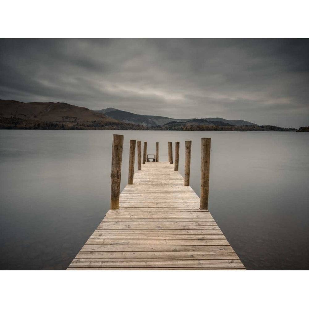 Jetty on tranquil lake Poster Print by Assaf Frank-VARPDXAF20140503655C01 Image 1