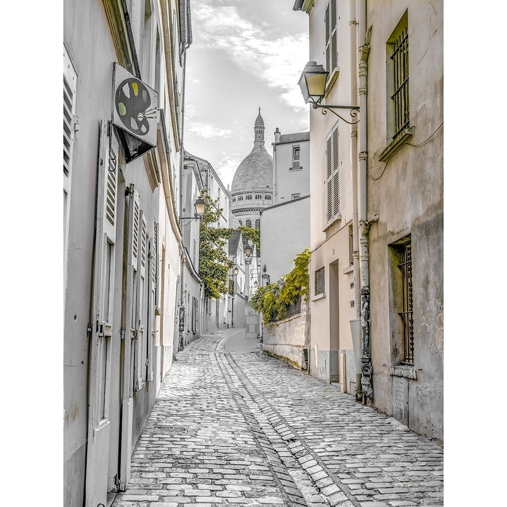 Cobbled Street-Montmartre-Paris Poster Print by Assaf Frank-VARPDXAF20140920490XC02 Image 1