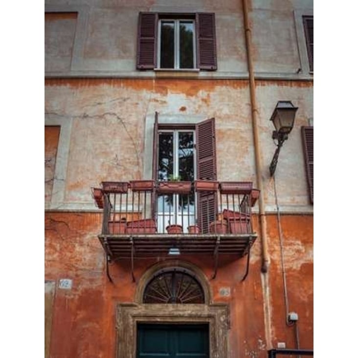 Old building with balcony in Rome Italy Poster Print by Assaf Frank-VARPDXAF20141110416 Image 1