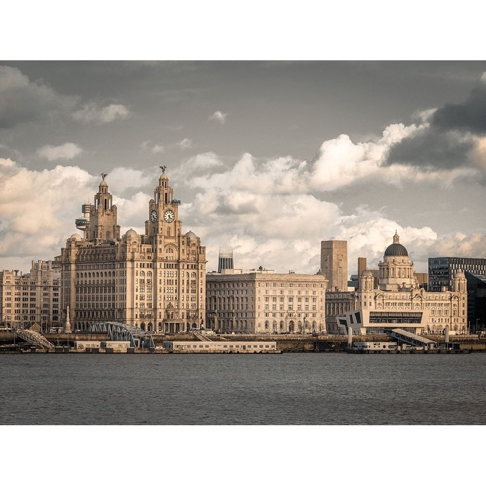 Liverpool skyline across the River Mersey UK Poster Print by Assaf Frank-VARPDXAF20150302082C01 Image 1