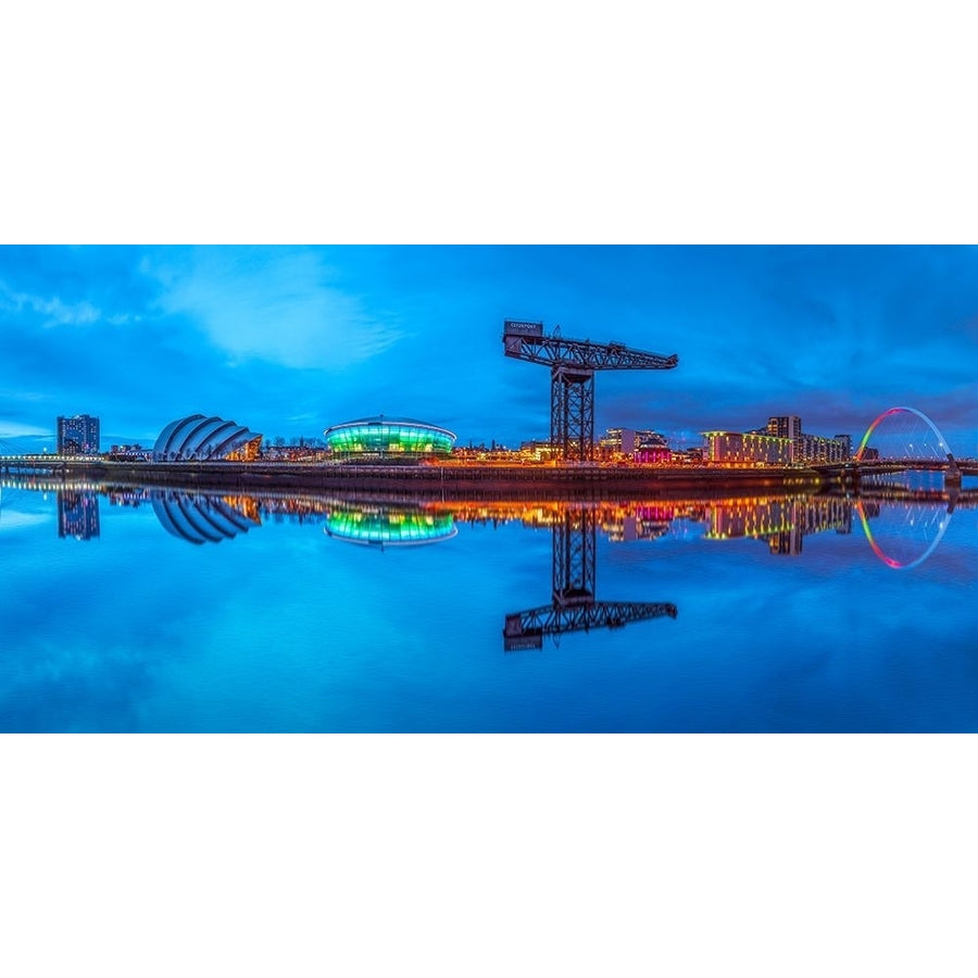 View along the river Clyde at night Glasgow Poster Print by Assaf Frank-VARPDXAF20150304808P2 Image 1