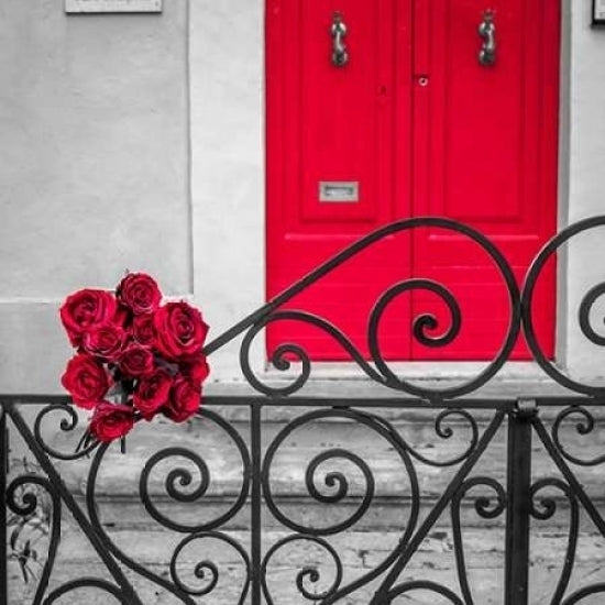 Bunch of roses on iron gate of an old house in Mdina Malta Poster Print by Assaf Frank-VARPDXAF201505161773C03 Image 1