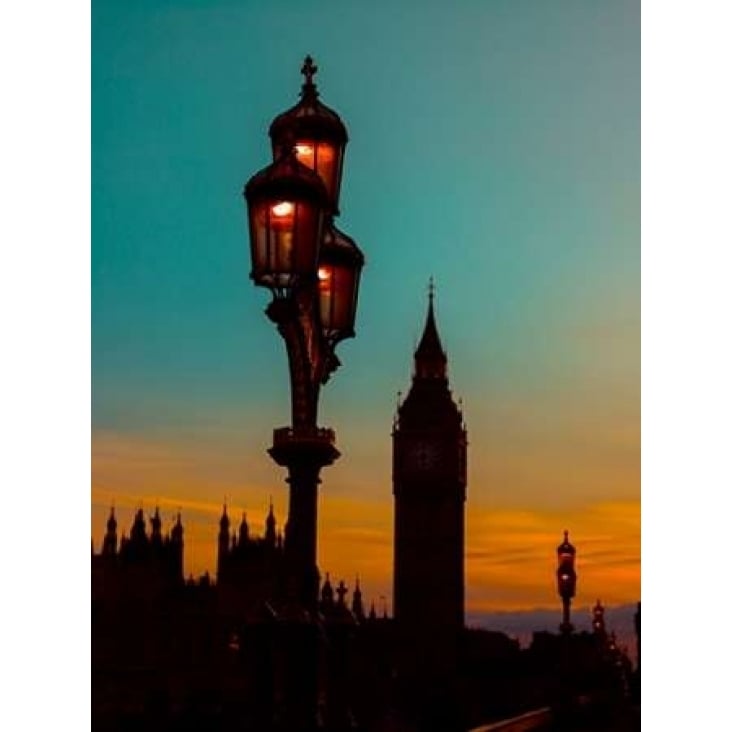 Street lamp with Big Ben London UK Poster Print by Assaf Frank-VARPDXAF20150731052C01 Image 2