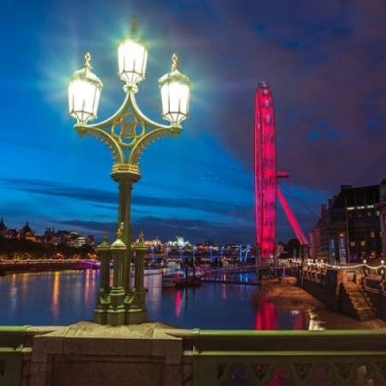 Street lamp with London Eye London UK Poster Print by Assaf Frank-VARPDXAF20150731099C01 Image 2